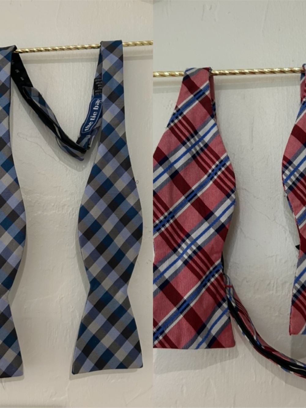 Lot of 2 bow ties from The Tie Bar - plaid pattern